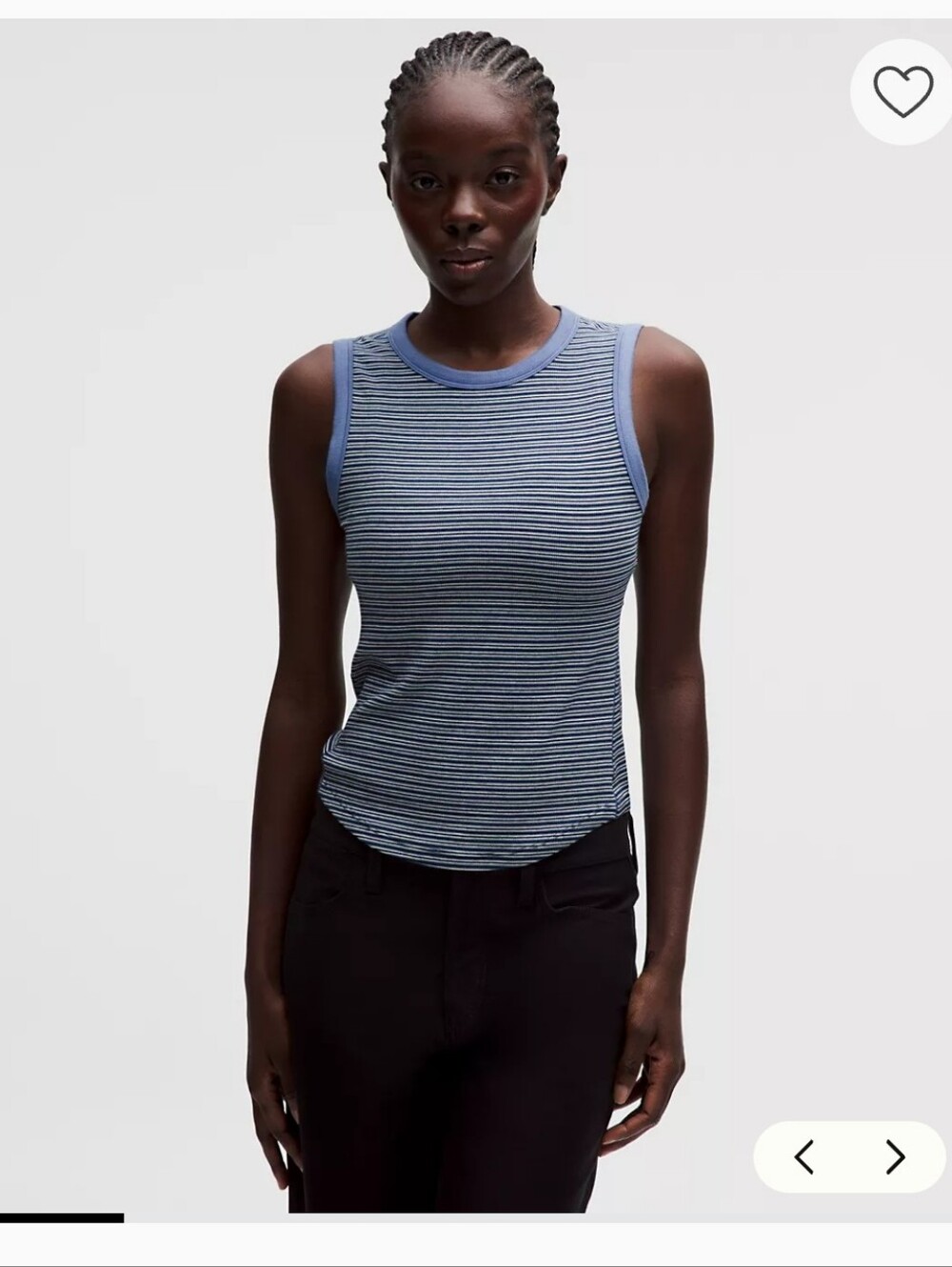 Lululemon Hold Tight Crewneck Tank Top Waist Length Size 12